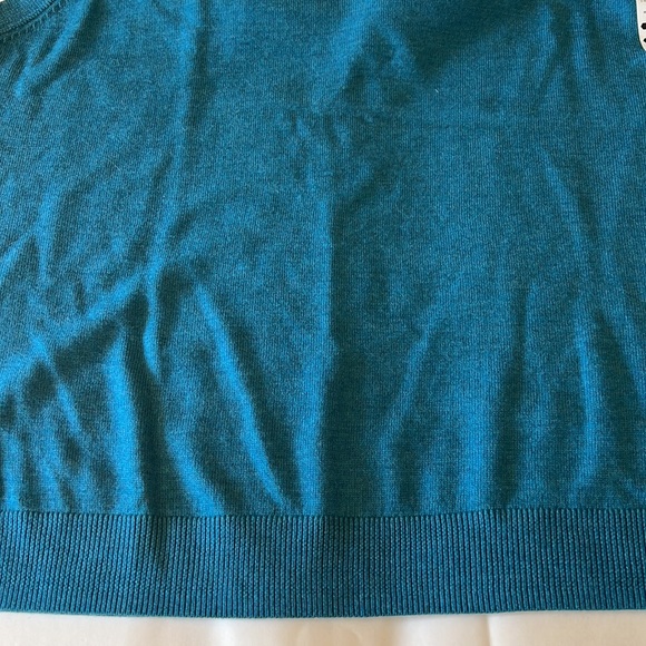 Turnbury Sweater Vest Wool Dark Turquoise Vest New - Picture 8 of 10